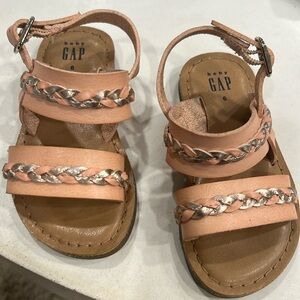Baby Gap Toddler blush braided adjustable Sandals Size 6